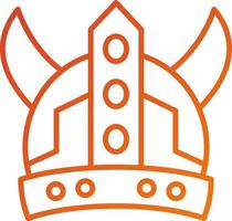 estilo de icono de casco vikingo vector