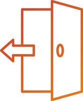 Exit Door Icon Style vector