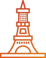 eiffel torre icono estilo vector