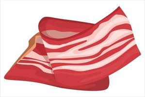 a slice of a thin piece of bacon vector