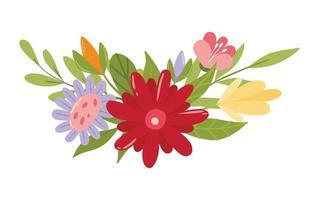 Spring flower vector composition.