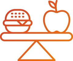Balanced Diet Icon Style vector