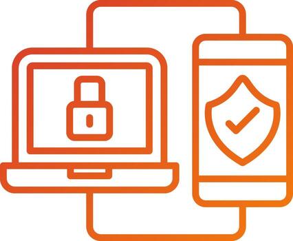 dos factor autenticación icono estilo vector