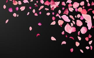 Flying fragile pink and white sakura petals. Symbol of Japanese culture. vector