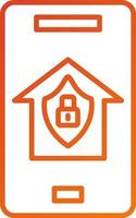 Home Security App Icon Style vector