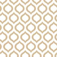 Abstract geometric gold pattern on a white background. Seamless linear illustrations in Arabic style. Stylish fractal texture. Vector drawing to fill the background, laser engraving and cutting.