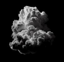 White cloud isolated on the white background, created with generative AI photo