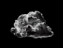 White cloud isolated on the white background, created with generative AI photo