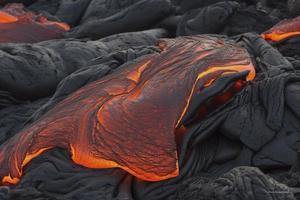 Lava from volcano, created with generative AI photo