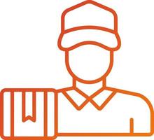 Delivery Man Icon Style vector