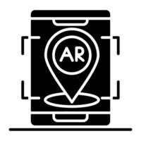 Ar Navigation vector icon