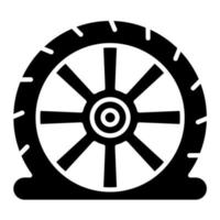 Flat Tire vector icon