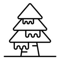 Snow Covered Tree vector icon