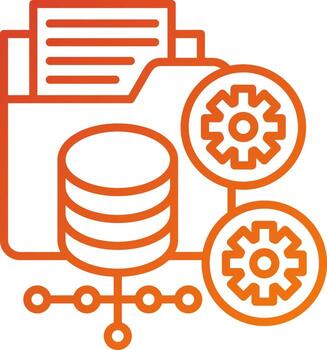 datos procesador icono estilo vector