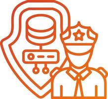 Data Protection Officer Icon Style vector