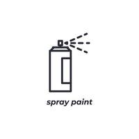 Vector sign spray paint symbol is isolated on a white background. icon color editable.