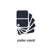 Vector sign color card symbol is isolated on a white background. icon color editable.