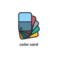 Vector sign color card symbol is isolated on a white background. icon color editable.