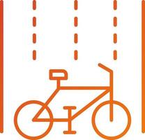 bicicleta carril icono estilo vector