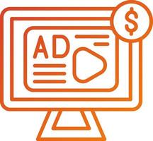 anuncio ingresos icono estilo vector