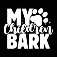 My children bark happy mother's day vector