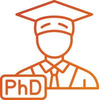 Phd Icon Style vector