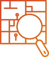 Search Map Icon Style vector