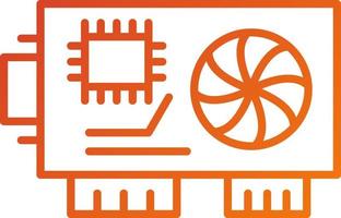 Graphics Card Icon Style vector