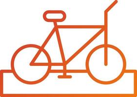 bicicleta carril icono estilo vector