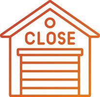 Warehouse Closed Icon Style vector