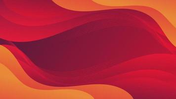 Abstract Gradient Red Orange liquid Wave Background vector