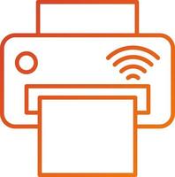 Smart Printer Icon Style vector