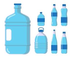 Big Collection Of Different Sizes Bottles Template Design Vector Illustration In Flat Style