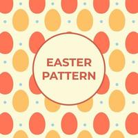 Easter Pattern With Red And Yellow Eggs For Decoration, Package Vector Illustration In Flat Style