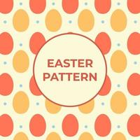 Easter Pattern With Red And Yellow Eggs For Decoration, Package Vector Illustration In Flat Style