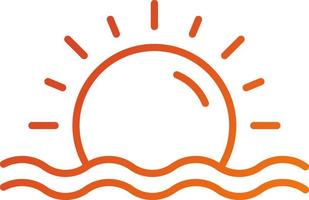 Sunset Icon Style vector