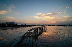 Wooden bridge at clan jetty photo