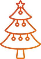 Christmas Tree Icon Style vector