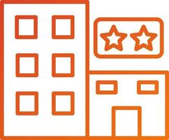 2 Star Hotel Icon Style vector