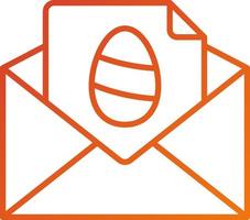 Easter Letter Icon Style vector