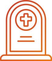 estilo de icono de cementerio vector