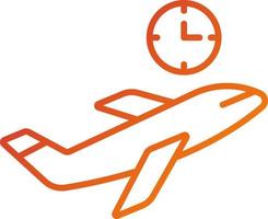 Delayed Flight Icon Style vector