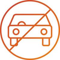 No Commute Icon Style vector