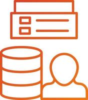 Client Database Icon Style vector