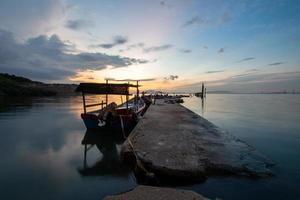 Cement fisherman jetty Jelutong, Penang, Malaysia photo