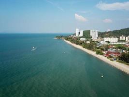 Aerial view Batu Feringghi sea photo