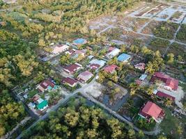 Aerial view kampung house photo