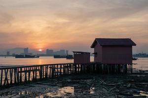 Red temple at heritage Georgetown Tan Jetty photo