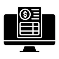 Online Invoice vector icon