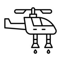 Firefighter Helicopter vector icon